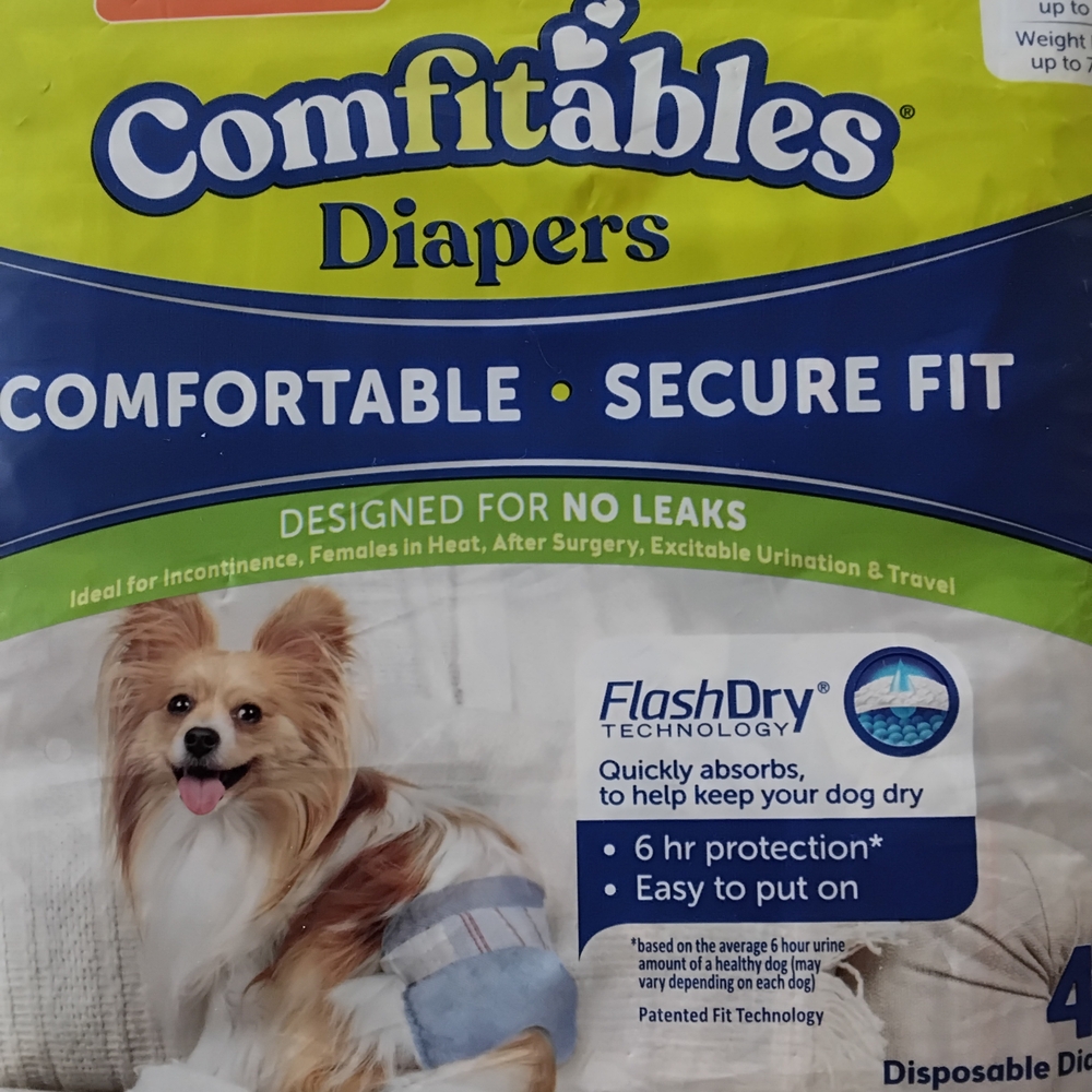 Dog Diapers - Secure Fit Blue